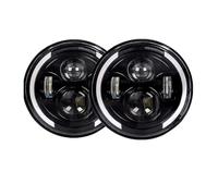 NVETJMUA Fanale Proiettore Per Hummer H1 E H2 2003-2009 80W Nero 7" Fari A LED Per Auto Fari Rotondi Da 7 Pollici Fari anteriori(C)