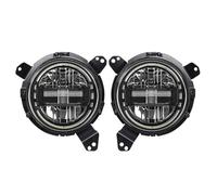 NVETJMUA Fanale Proiettore Per Jeep Per Wrangler JK JL JLU Per Sahara Per Rubicon Per Gladiator JT 2018-2022 Fari A LED Da 7 Pollici Fari anteriori(B Black)