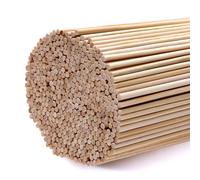 NVGFTG 500 Pezzi Bastoncini di Legno 3mm × 30cm per Lavoretti Rotondi Listelli Legno Bastoncini Bamboo per Creazioni DIY Progetti d’Arte Decorazioni