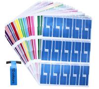 NVGFTG 720 etichette per cavi a clip, 12 colori, impermeabili, resistenti agli strappi, autoadesive, marcatura per cavi classificati