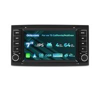 NVGOTEV 4G+64G Autoradio per VW T5 California/Multivan 2003-2012, radio touchscreen da 7 pollici con Carplay wireless/Android Auto Bluetooth WiFi 4G GPS Navi DSP FM AM RDS SWC DAB+