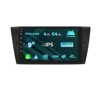 NVGOTEV [8 core 4+64 GB] Autoradio per BMW Serie 3 E90 E91 E92 E93 M3, radio touchscreen da 9 pollici con Carplay/Android Auto wireless, Bluetooth WiFi GPS 4G DSP FM/AM RDS SWC DAB+ opzionale