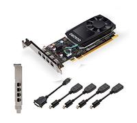 Nvidia Quadro P600 2GB GDDR5 Scheda Grafica - 128 Bit Memory Bus, 4 Mini DisplayPort, Staffa Basso e Alto Profilo