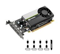 Nvidia Quadro T1000 - Scheda grafica GDDR6 a slot singolo da 4 GB, 896 core CUDA, 128 bit, 160 GB/s, 4 mini DisplayPort 1.4, consumo energetico 50 W, PCI Express 3.0 x16 (rinnovata)