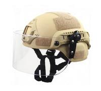 NVISRHDP Casco Leggero in ABS con Maschera in PC Trasparente Regolabile | Casco modulare fai da te con binario di guida e grillo