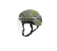 NVISRHDP Casco Leggero in ABS con Maschera in PC Trasparente Regolabile | Casco modulare fai da te con binario di guida e grillo