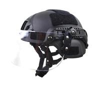 NVISRHDP Casco Leggero in ABS con Maschera in PC Trasparente Regolabile | Casco modulare fai da te con binario di guida e grillo
