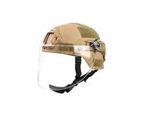NVISRHDP Casco Leggero in ABS con Maschera in PC Trasparente Regolabile | Casco modulare fai da te con binario di guida e grillo