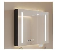 nviusdSJ Specchi da bagno, Specchio for mobiletto del bagno, antiappannante a un pulsante, ad alta definizione(Black,68 * 70cm/26.7 * 27.5in)