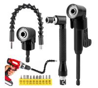 NVIYAM 14 Pezzi Trapano Mandrino Avvitatore Angolare Kit, 105 Gradi Prolunga Accessori Snodo Avvitatore, Prolunga Flessibile per Trapano Elettrico, Cacciavite a Angolo Retto