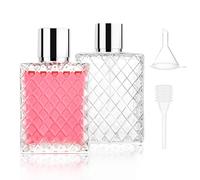 NVIYAM 2 Nebulizzatori per Profumi, Nebulizzatore per Profumo Ricaricabile da 100 ml, per Profumi, Viaggi, Cosmetici, adatto per Donne e Uomini(Argento)