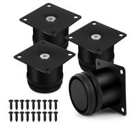NVIYAM 4 Pezzi Piedini per Mobili Regolabili Altezza 0-15mm, Piedi Letto Universali 50mm Rotondi, Piedino Regolabile per Cucina, Tavolo, Letto con Viti