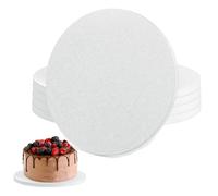 NVIYAM 5Pcs Sottotorta Tondo Cartone 30 cm 12mm, Cake Board, Supporti per Torte, Cakeboard Sottotorta Accoppiato Tondo, Piatti Base per Torta, Vassoio per Torta Rotondo, per Il Trasporto di Torte