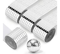 NVIYAM 6400 Pezzis Mini Specchio Mosaico Vetro, Mosaico Piastrelle Autoadesive Quadrate per Decorazioni Artigianali Fai Da Te - 5 X 5 mm, Argento
