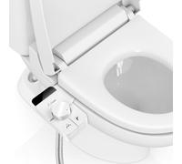 NVIYAM Accessorio bidet per WC, Nebulizzatore per Bidet non Elettrico, Doppio Ugello Autopulente Retrattile, Pressostato regolabile, Attacco per Sedile Del