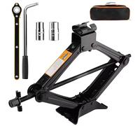 NVIYAM Cric Auto 2T, Set Professionale Cric a Forbice con manovella e chiave telescopica per dadi, Kit Di Cric Auto Professionale Cric Portatile per SUV, Camion, Auto