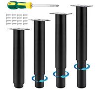 NVIYAM Gambe Regolabili per Mobili e Tavolo - Piedini in Metallo Universali