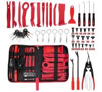 NVIYAM Set di 158 Leve plastica smontaggio Auto, Strumenti universali per smontaggio Auto, Kit smontaggio plastiche Auto per la rimozione della portiera dell'auto, Pannelli e Pannelli Interni
