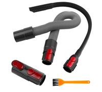 NVIYAM Set di 5 Raccordo di ricambio per aspirapolvere Dyson V15, V11, V10, V8, V7 - Cannuccia Lunga Piatta, Tubo di Prolunga, Spazzola di Pulizia, Blocco Dell'interruttore e Adattatori