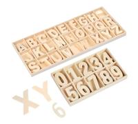 NVKRLFYD 216 Pezzi Numeri 0-9 Lettere Maiuscole In Legno A-Z Puzzle in legno Fatto A Mano Fai Da Te Decorazione Della Casa Educazione Della Prima Infanzia Giocattolo Regalo Per Bambini