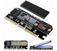 NVME Adattatore PCIe x16 con Dissipatore di Calore, Scheda Adattatore 6amLifestyle M.2 NVME o AHCI SSD a PCIE 3.0 | 4.0 per Key M 2230, 2242, 2260, 2280 formato M.2 SSD, Supporta PCIe x4 x8 x16 Slot