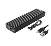 NVME Custodia portatile con adattatore esterno con luce LED Hard Drive Box 10Gbps USB 3.1 Alluminio NVMe
