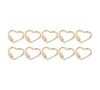 NVOQILIN 10Pcs Cuore Moschettone Portachiavi Clip per Borsa Cinghia Fibbie di Fissaggio Metallo Moschettone Clip con Vite per