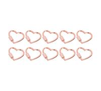 NVOQILIN 10Pcs Cuore Moschettone Portachiavi Clip per Borsa Cinghia Fibbie di Fissaggio Metallo Moschettone Clip con Vite per