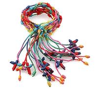 NVOQILIN 12 braccialetti con 7 nodi incrociati per coppie di cabala, regalo per fidanzato, fidanzata, uomo, Misura unica, come descritto