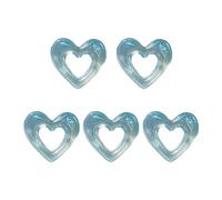 NVOQILIN 5pcs Acrilico Hollow Cuore Pendente di Fascino Perline Sciolte Accessori Per La Creazione di Gioielli Festa di, Misura unica, come descritto