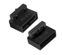 NVOQILIN Adattatore per scheda madre del computer USB3.0 19P / 20P 90 gradi L convertitore desktop ad angolo retto convertitore scheda madre