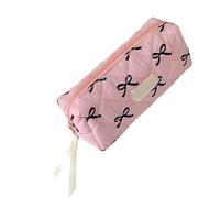 NVOQILIN Astuccio multiuso per penne di grande capacità, 19,5 x 8,5 x 7,4 cm, astuccio da viaggio per penne da viaggio, borsa per trucchi per ragazze e donne, astuccio in poliestere, Colore: nero.