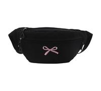NVOQILIN Borsa da petto in tela per le donne spaziosa borsa a tracolla con tracolla regolabile per brevi viaggi e avventure all'aria aperta Borsa in tela leggera, Nero , One Size