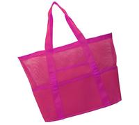 NVOQILIN Borsa da spiaggia con griglie, borsa a tracolla, borsa per giocattoli di sabbia, borsa per grandi capacità, borsa da vacanza, borsa da picnic per fitness e nuoto