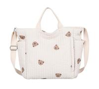 NVOQILIN Borsa per pannolini da donna di grande capacità borsa premaman borsa a tracolla regolabile borsa portatile per viaggi e viaggi quotidiani custodia per pannolini, Modello Orso