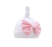 NVOQILIN Cappelli per bambini Unisex Neonato Ospedale Caps Caldo Nodo Fiocchi Cappello Neonato per Neonati Ragazze per Bambino, Polvere bianca., Taglia unica