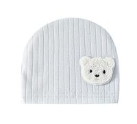 NVOQILIN Cappelli per Neonati Berretti Cappello per Bambini Cappello di Cartone Orso Senza Ossa in Muslina Cappello per Neonati Protezione dal Vento per Primavera 0-3M Cappelli per Bambini Copricapo