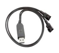 NVOQILIN Cavo stepping up da 5 V a 12 V per accessori per computer con connettori USB a 4 pin e giacche in PVC PC convertitori di alimentazione ventola