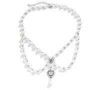 NVOQILIN Collana con fragole imitazione perla girocollo Boemia strato cristallo clavicola catena delicata dolce collana per le donne ragazza perline di vetro dichiarazione, Misura unica, come