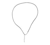 NVOQILIN Collana in corda di cuoio da 1,5 mm con chiusura a moschettone Catena in corda cerata per collane ciondolo cavo cerato risultati gioielli collana in pelle con chiusura per donne uomini catena