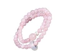 NVOQILIN Confezione da 2 perline di cristallo fatte a mano, eleganti gioielli da polso regolabili adatti per varie occasioni alla moda perline, Misura unica, come descritto