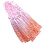 NVOQILIN Confezione da 20 nappe multicolore morbide e setose fatte a mano, piccole nappe per progetti artigianali e accessori