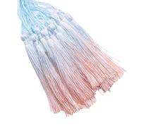 NVOQILIN Confezione da 20 nappe multicolore morbide e setose fatte a mano, piccole nappe per progetti artigianali e accessori