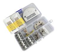 NVOQILIN Confezione da 34 bobine in metallo e accessori per macchine da cucire per vari tessuti precisi