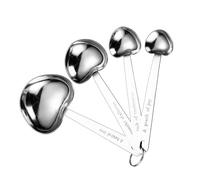 NVOQILIN Confezione da 4 cucchiai dosatori a forma di cuore a forma di cuore, perfetti per forniture nuziali memorabili