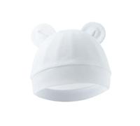 NVOQILIN Cotone Neonati Cappello Sottile Primavera Sottile Bambino Fetale Caps per Indoor Outdoor Viaggio Cofano 0-3 Mesi Neonati Cappello Elastico Accessori Infantili, bianco, Taglia unica