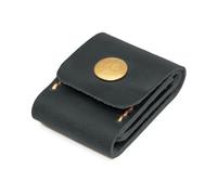 NVOQILIN Custodia per plettri per chitarra, in pelle PU, organizer per plettro per chitarra, Nero