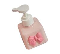 NVOQILIN Dispenser di sapone liquido con design a fiocco rosa per il contenitore essenziale di sapone da viaggio per il piano di lavoro del bagno