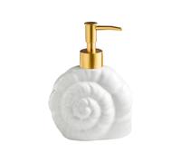 NVOQILIN Distributore di crema in ceramica ispirato al mare, con temi marini ruvidi, ventilatore permanente, base antiscivolo per bagno e casa