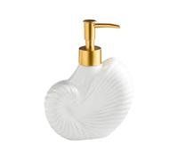 NVOQILIN Distributore di crema in ceramica ispirato al mare, con temi marini ruvidi, ventilatore permanente, base antiscivolo per bagno e casa